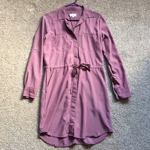 Lou & Grey dusty purple shirt dress